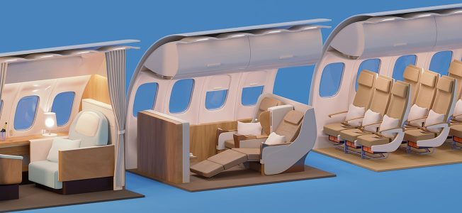 3D design of airplane interior